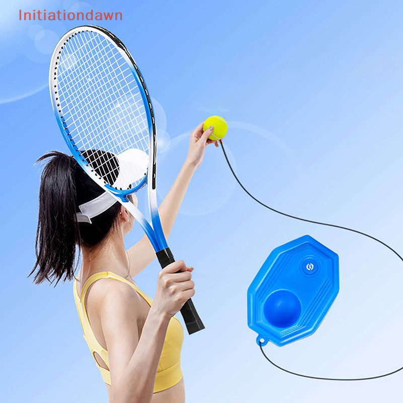 [Initiationdawn] Portable Solo Tennis Trainer Rebound Tennis Ball With String Rope Self Tennis Practice Training Tool For Adult Kids Beginners