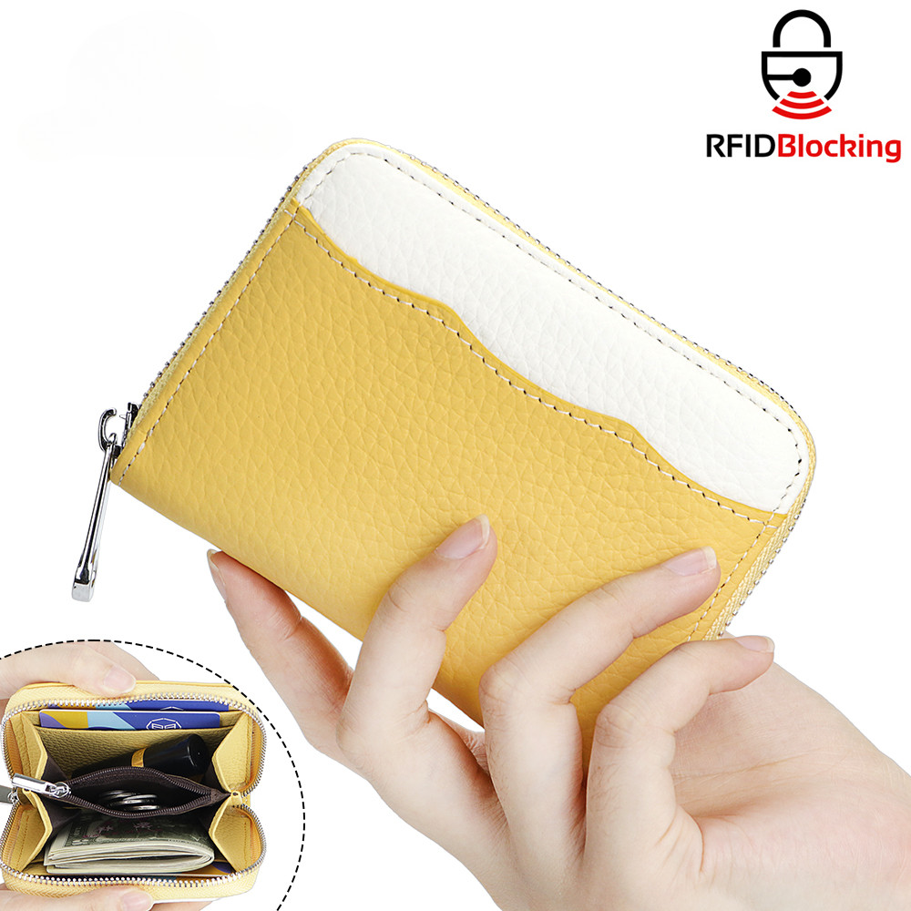 พระราช เครื่องบรรจุถุง RFID ปิดกั้น กระเป๋าสตางค์สั้นสําหรับผู้หญิง,กระเป๋าใส่เหรียญหนังแท้,แฟชั่นผู้ถือบัตรลําลอง1844