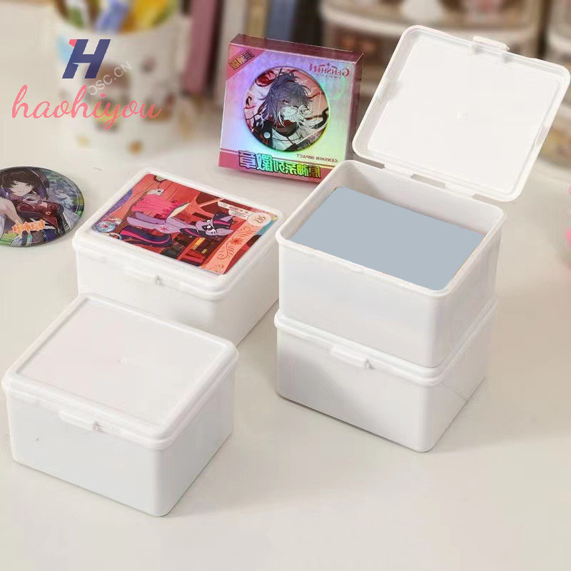 <haohiyou> เกาหลีกล่องเก็บโปร่งใสกล่องตาบอดการ์ด Photocard กล่องเก็บ Photo Card Organizer การจําแนกกล่องพลิก Nice