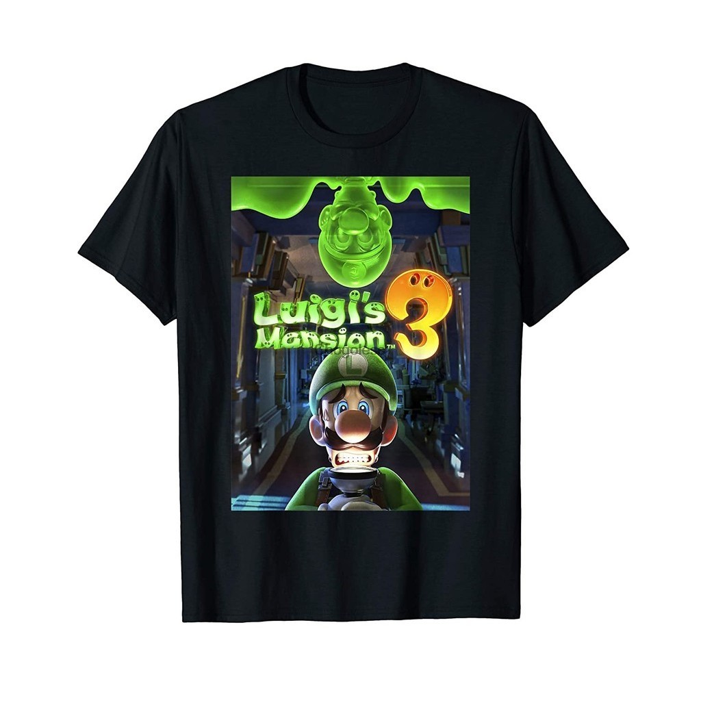 เสื้อยืดโปสเตอร์ Luigis Mansion 3 Luigi