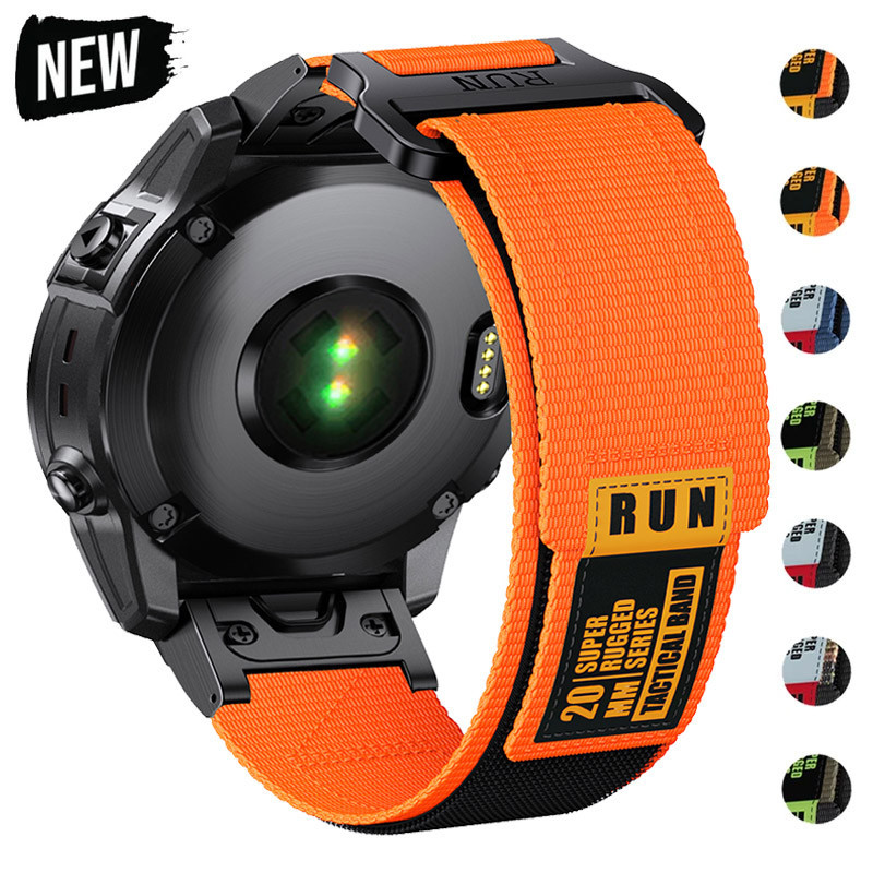 22 มม.26 มม.สําหรับ Garmin Nylon Loop Strap 5 Plus 6Pro 7Pro Easy Fit สายรัดข้อมือนาฬิกา Fenix7XPro 