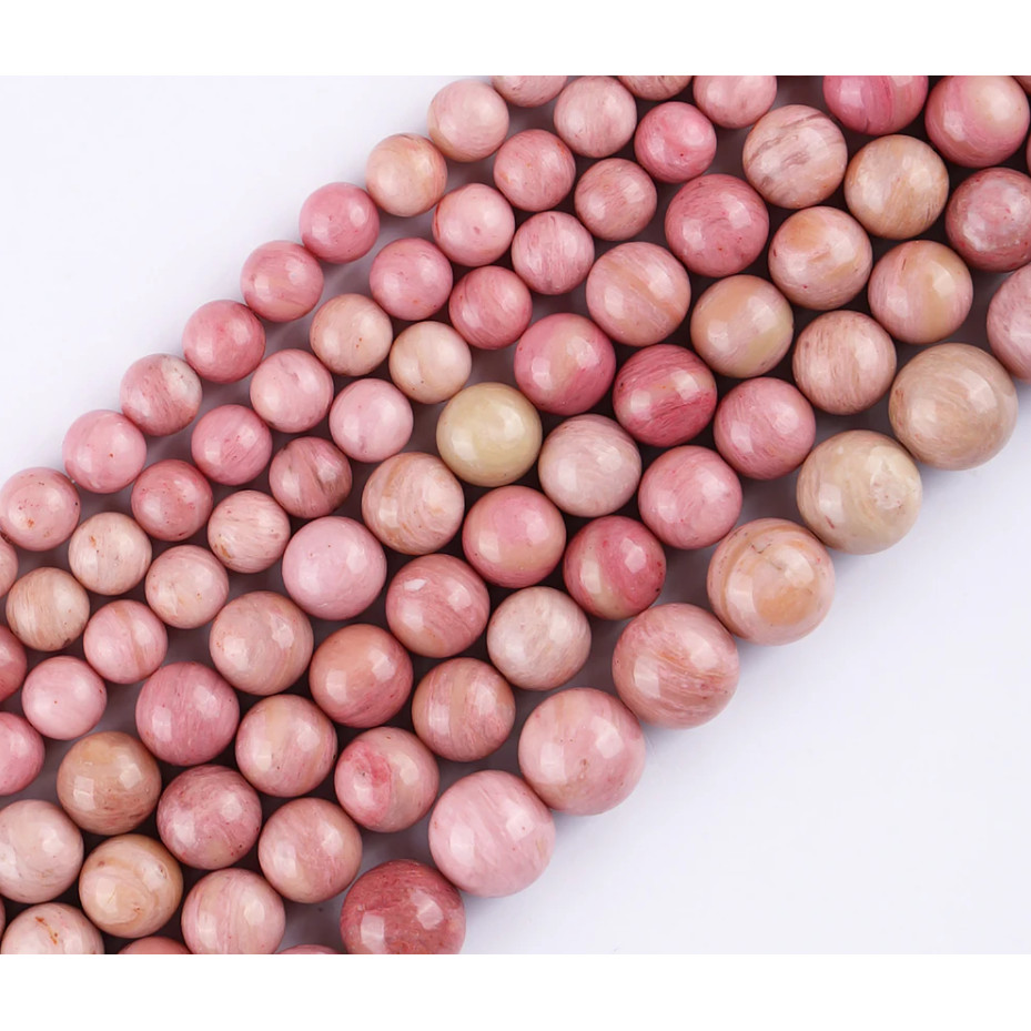 A++ ธรรมชาติสีแดง Rhodonite หินลูกปัดสําหรับเครื่องประดับทําสร้อยข้อมือสร้อยคอเย็บปักถักร้อย DIY อุปกรณ์เสริม 4 6 8 10 12 มม.ขายส่ง