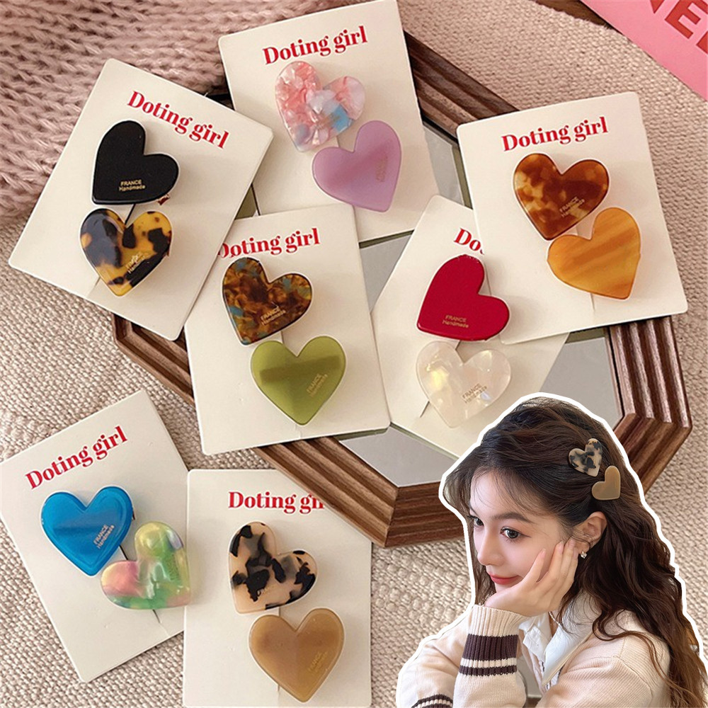 New Sweet Purple Blue Milk White Black Green Love กิ๊บติดผมอะคริลิคจากญี่ปุ่นและเกาหลีใต้