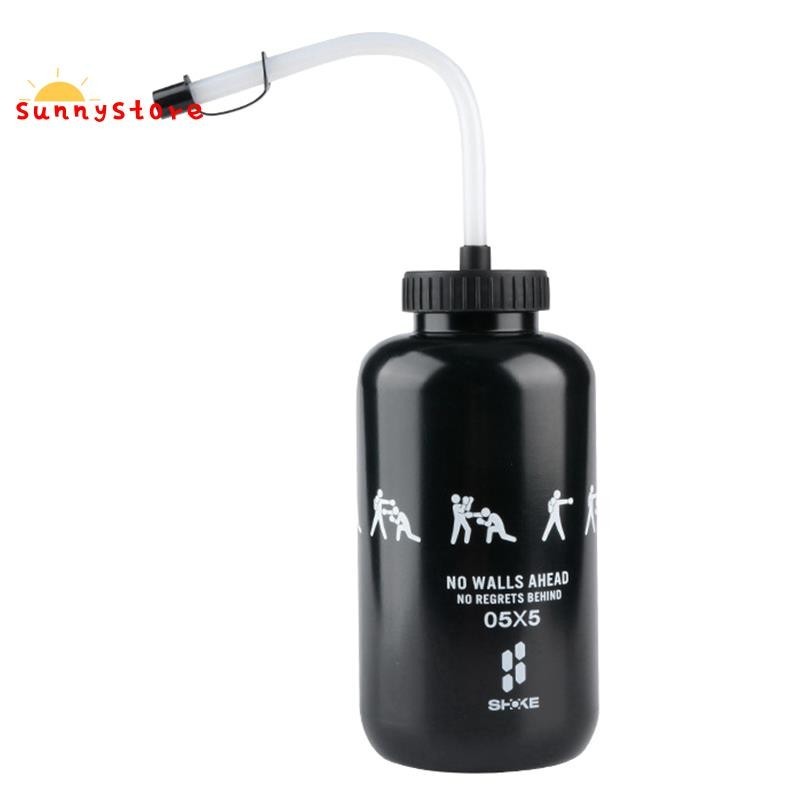 [sunnystore] ขวดน้ําพร้อมหลอดยาวฟรีขวดน้ําพลาสติก Goalie 1 ลิตรสําหรับเล่นกีฬา C