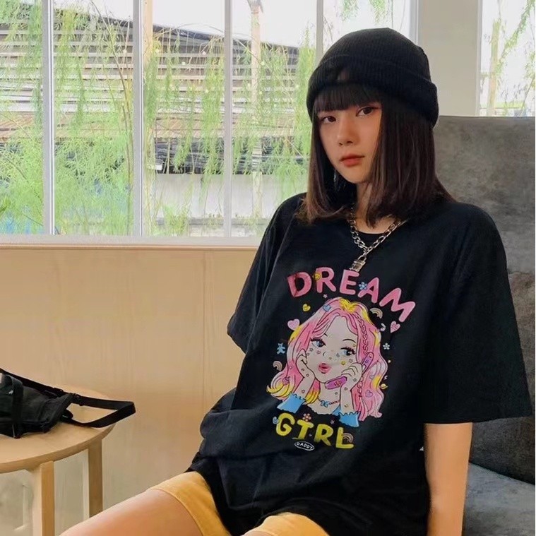 T-Shirtเสื้อยืดแฟชั่น เสื้อผู้ชายเท่ 8.8 Morning t-shirt 🌈🌈Dream girl tee🌈🌈 oversize SML เสื้อคู่รัก