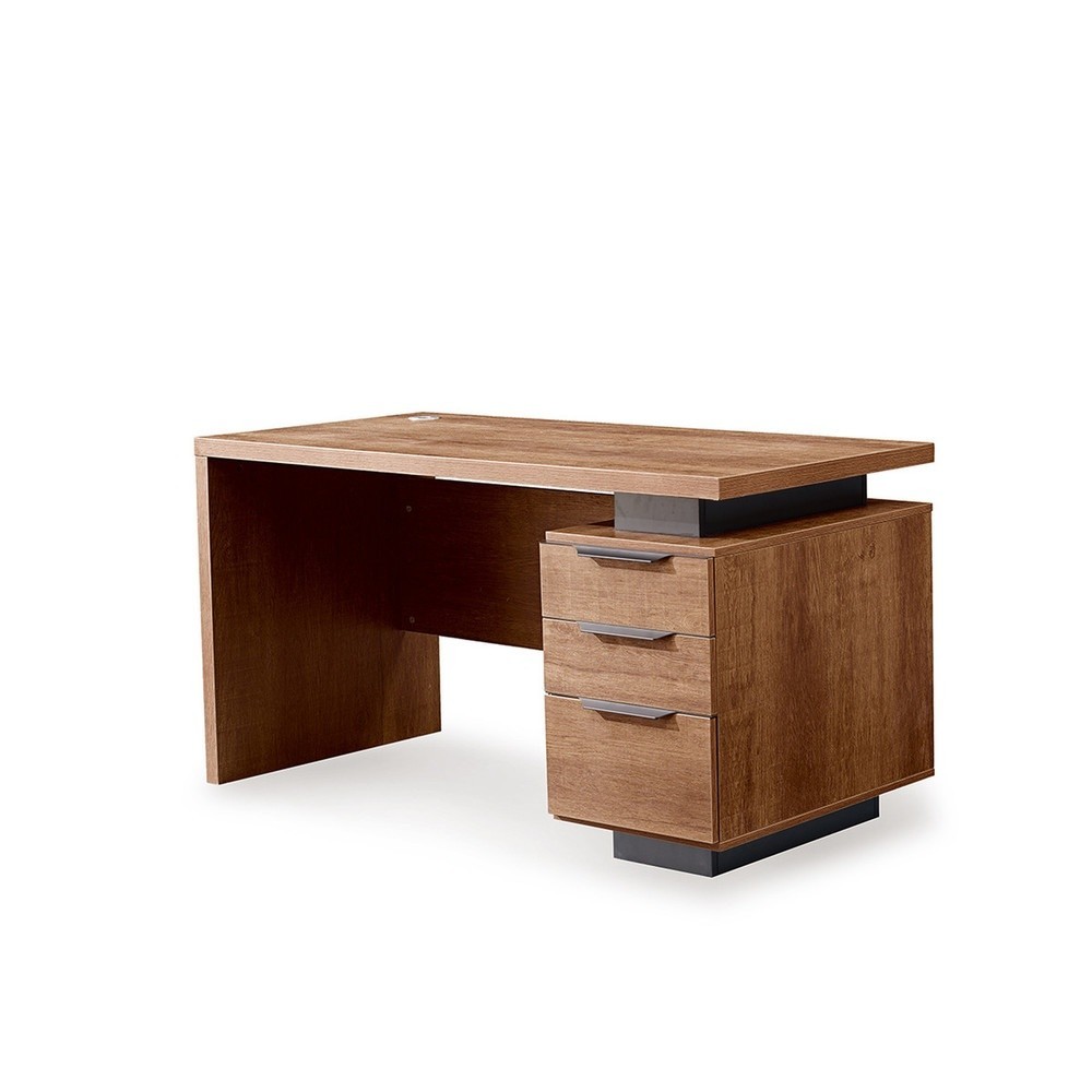 GlobalHouse SMITH โต๊ะทำงาน รุ่น FEYAN-02 ขนาด 60x140x76 ซม. สีไม้ธรรมชาติ  สินค้าของแท้คุณภาพดี - รูปที่ 3