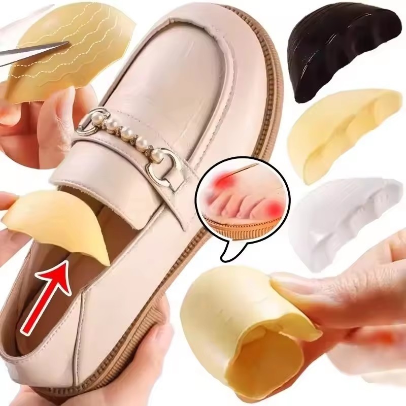 แผ่นใส่โฟม PU Forefoot - บรรเทาอาการปวดเท้า - ปรับนิ้วเท้าเบาะด้านหน้า - พื้นรองเท้าฟิลเลอร์ส้นสูง - นํากลับมาใช้ใหม่, ตัดได้, นุ่ม, ยืดหยุ่น - ลดขนาดรองเท้า
