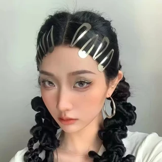 10/30/50 ชิ้น Silver Water Drop รูปคลิปผม - Y2K โลหะ BB Hairpins - สาวอุปกรณ์เสริมผม