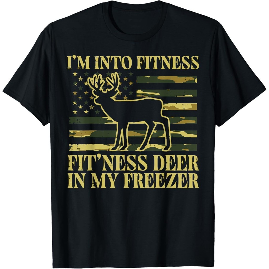 การล่าสัตว์ Im Into Fitness Fit Ness Deer Freezer เสื้อยืดผู้ชาย