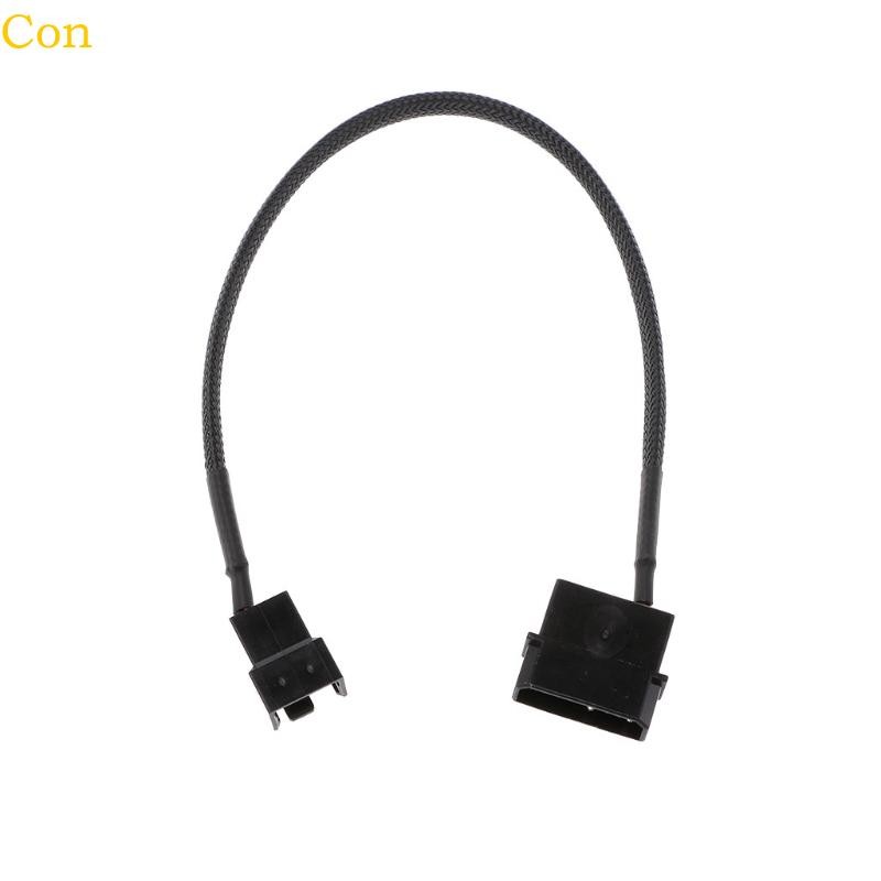 Con PWM Fan 4-Pin Molex Male to 3-Pin 4-Pin PC Fan Power Adapter Connector Cable