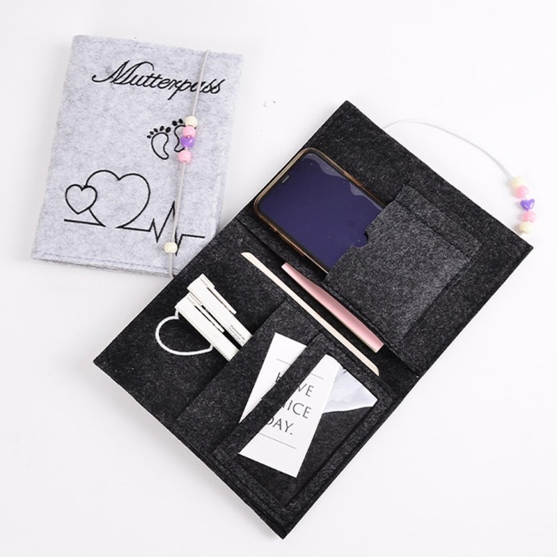 BB Felt German Maternity Passport Sleeve ถือภาพอัลตราซาวนด์สําหรับโรงพยาบาลการ์ดประกันภัยทารกแรกเกิด