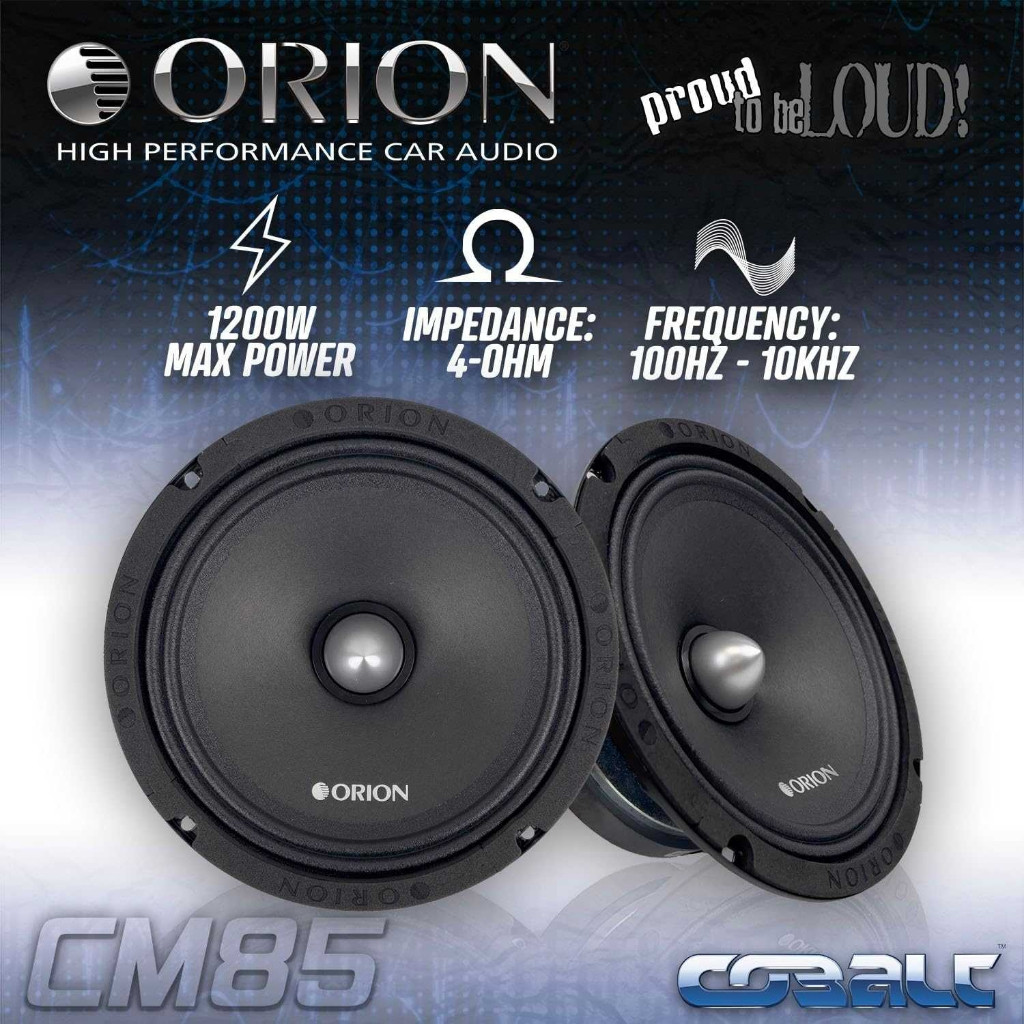 ลำโพง8นิ้ว Orion CM85 ลำโพงเสียงกลาง8 นิ้ว ลำโพงเฟลปลั๊ก ลำโพง orion ดอกลำโพงรถยนต์