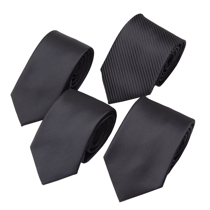 Mens Tie 8 ซม.7 ซม.6 ซม.คลาสสิกสีดํา Slim Ties สําหรับชายอุปกรณ์เสริมเนคไท