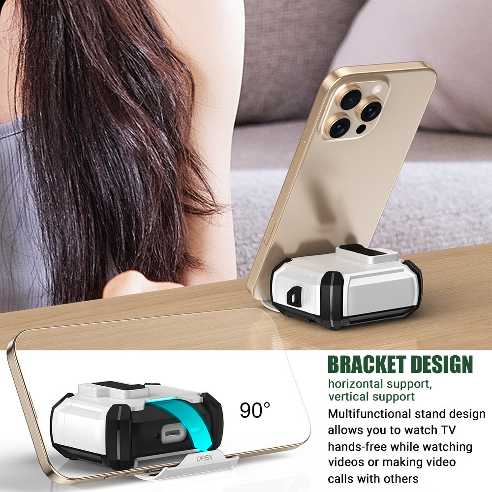 💕COD💕เคส AirPods 4 3 2 1 Pro Pro 2 3 แบบล็อคแน่นหนา กันกระแทกทั้งตัว(USB-C) พร้อมพวงกุญแจlanyard ล็อคป้องกันการตกหล่น - รูปที่ 2