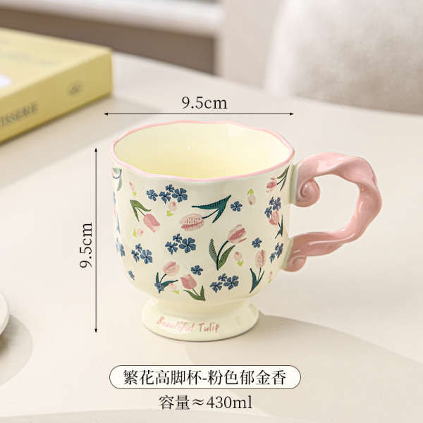 แก้วกาแฟ แก้วกาแฟดํา แก้วที่ดีพิเศษถ้วยดื่มในครัวเรือนน่ารักประณีตเซรามิกสํานักงานถ้วยกาแฟถ้วยน้ํามูลค่าสูง