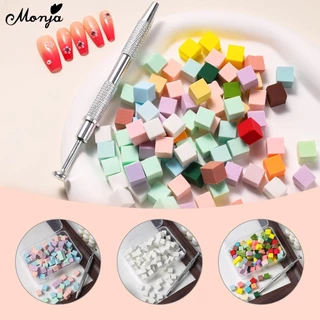 Monja ฟองน้ําจับคลิปชุดปากกา Pat Coloring Stamping Soft โฟม Gripper เล็บฟองน้ํา เล็บออกแบบเครื่องมือ