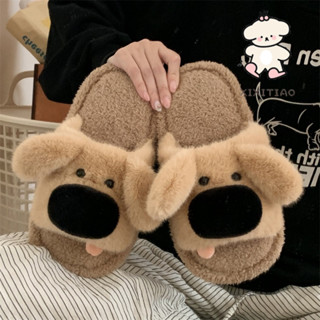 ฉี่ รองเท้าแตะผ้าฝ้ายลูกสุนัขผู้ชายผู้หญิงสบายๆในร่มคู่ที่อบ…