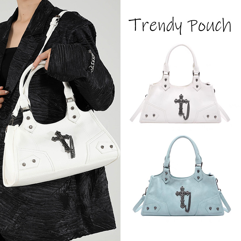 TRENDY  POUCH   เวอร์ชั่นเกาหลี กระเป๋าใต้วงแขน แฟชั่น รุ่นใหม่ มัลติฟังก์ชั่น ไม้กางเขน ผู้หญิง กระเป๋าถือ