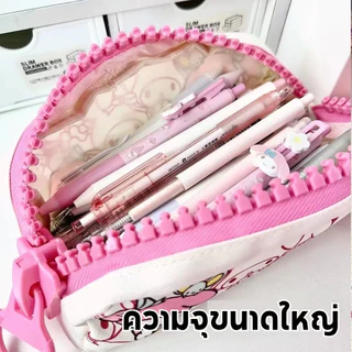 กระเป๋าดินสอซิปขนาดใหญ่ชั้นเดียวนักเรียนการ์ตูนน่ารักความจุขนาดใหญ่มี Melotipacha สุนัขการ์ตูนรูปแบบกรณีดินสอ