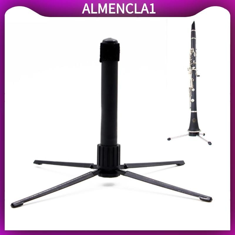 [🆕M2-ALM1] Foldable Flute Clarinet Stand Portable Black for Flute Clarinet Parts Accs