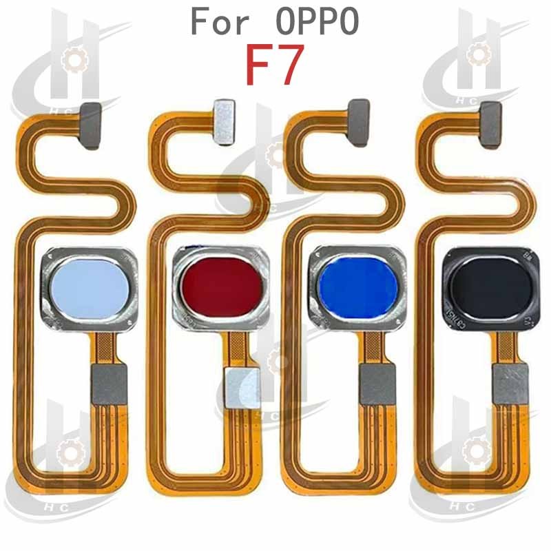 ลายนิ้วมือ Touch Sensor Finger Power Switch ON OFF ปุ่มด้านข้าง Key Flex สําหรับ OPPO F7 CPH1819