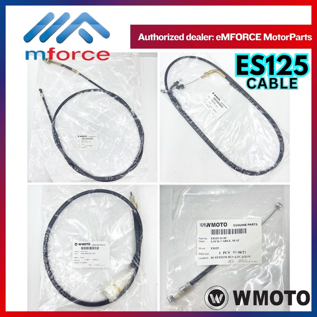WMOTO ES125 TURTLE MINYAK SPEEDOMETER เมตรเบรคเบรคที่นั่งล็อคสาย TALI ลวด WMOTO