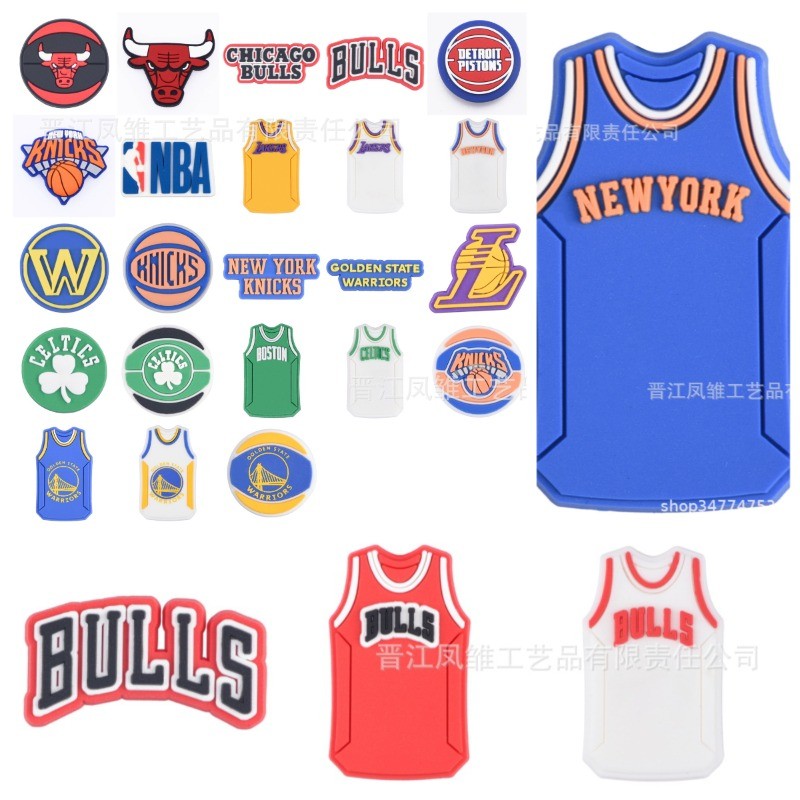 การ์ตูน Bull Jibits สําหรับออกแบบ Jersey รูปแบบ Charm สีเขียว Army jibit Nba บาสเกตบอลรูปแบบ Jibbits สําหรับผู้หญิงรองเท้าอุปกรณ์เสริม