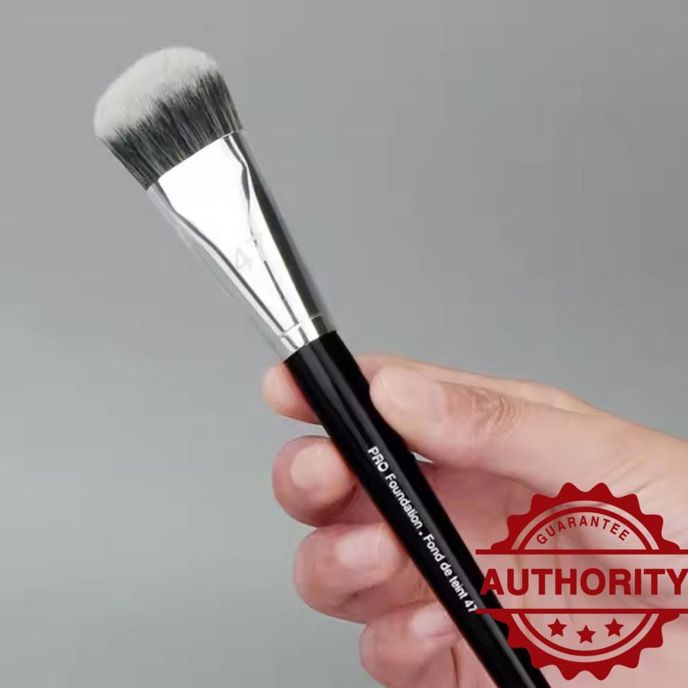 แปรงรองพื้น 47 แปรงแต่งหน้า Contour พร้อมฝาปิดป้องกัน ไม้กวาด Trim แปรงผมไฟเบอร์ Y2j0