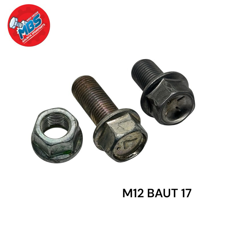 M12 FLANGE BOLT KEY 17 M12 x 2 M12 x 30 BOLT 17 ORIGINAL CAP COPL BOLT รถรถจักรยานยนต์ BOLT!3ซม 2.5ซ