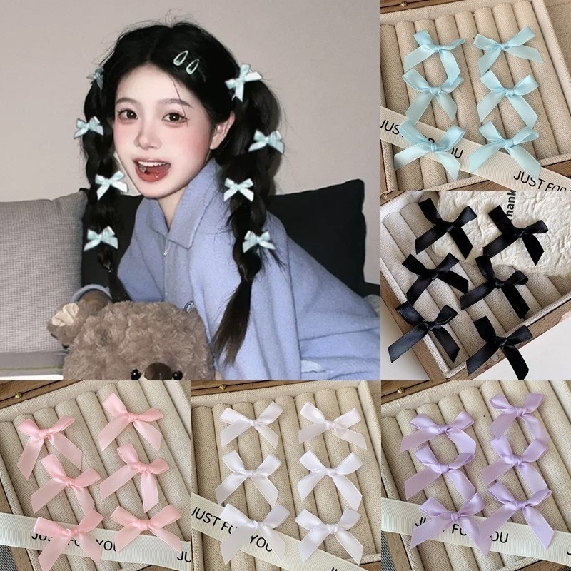 10ชิ้นชุดกิ๊บติดผมแฟชั่นเกาหลีใหม่สวยน่ารักเด็กสาวโบว์เล็กๆกิ๊บเรียบคลิปผมขาอุปกรณ์ผม