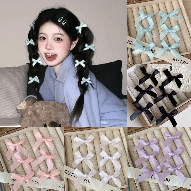10ชิ้นชุดกิ๊บติดผมแฟชั่นเกาหลีใหม่สวยน่ารักเด็กสาวโบว์เล็กๆกิ๊บเรียบคลิปผมขาอุปกรณ์ผม