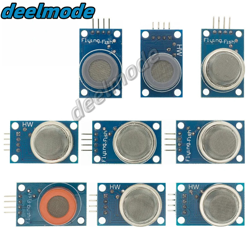 Mq-2 MQ-3 MQ-4 MQ-5 MQ-6 MQ-7 MQ-8 MQ-9 MQ-135 การตรวจจับควัน Methane Gas Sensor โมดูลสําหรับ Arduin