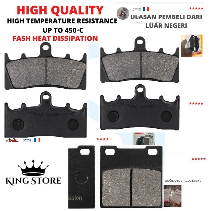 ผ้าเบรค KAWASAKI ZRX1100 ZR 1100 97-00 ZRX1200 R ZR1200 01-08 ZX7-R ZX12 R ZX1200 ZX750