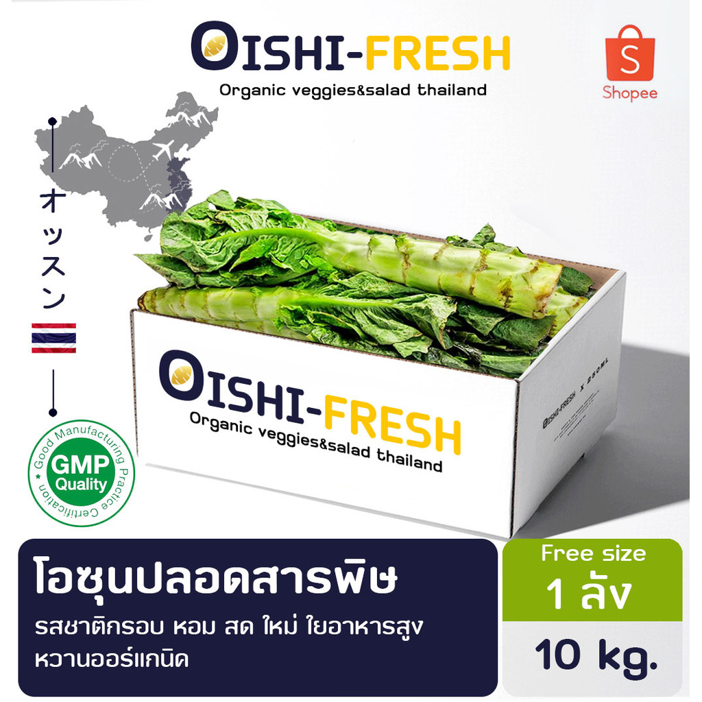 🚨ส่งด่วน🥢ร้านอาหาร🥬โอซุน ปลอดสารพิษ 10 กก. รสชาติกรอบ สด ใหม่ ใยอาหารสูง หวานออร์แกนิด เคลมได้ 1-2 วัน