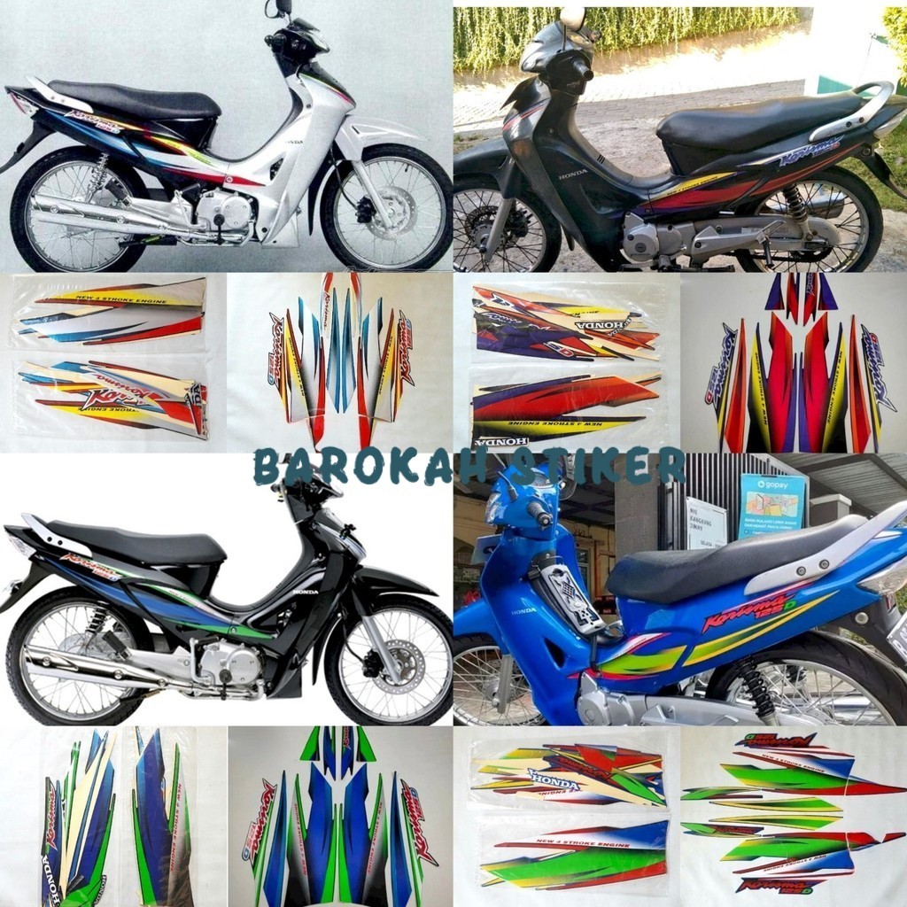 Honda Karisma 125D 2003 Fullset Standard body Striping Stickers คุณภาพดีที่สุด