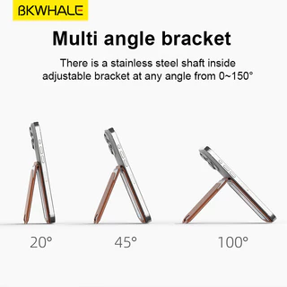 BKWHALE หนังกระเป๋าสตางค์สําหรับ Magsafe ผู้ถือแม่เหล็กสําหรับ iPhone 17 16 15 12 13 14 Pro Samsung S25 S24 S23 Ultra