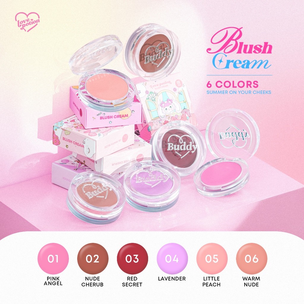 [ซื้อในไลฟ์ลด50%ของแท้]บลัชครีม เลิฟโพชั่น -CREAMY BLUSH LOVEPOTION
