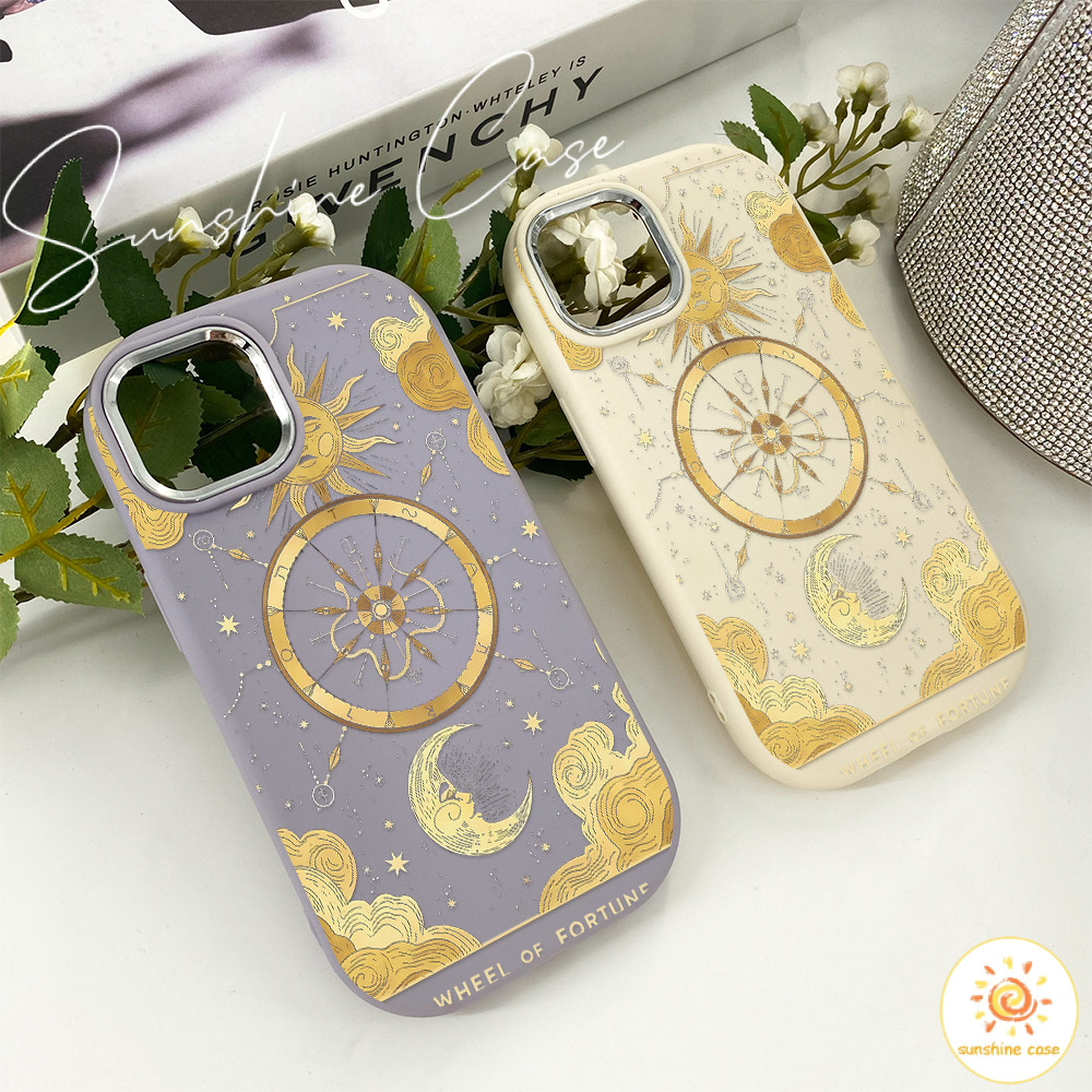 ท้องฟ้าเต็มไปด้วยดวงดาวสีทอง ใช้ได้เคส iPhone12 13 14 15 16 Pro MAX PLUS XXS XR XS 6p 7p 8pP6/7/8/SE2/SE3lus SE2020