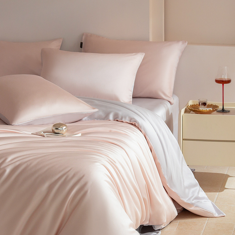 13 สี 100% Tencel 4 IN 1 ชุดผ้าปูที่นอนผ้าไหมน้ําแข็ง Cool touch Silky นุ่มแบน/แผ่นติดตั้งเดี่ยว/Queen/King/Super King ขนาดออสเตรีย Cadar Tencel ผ้าปูที่นอน