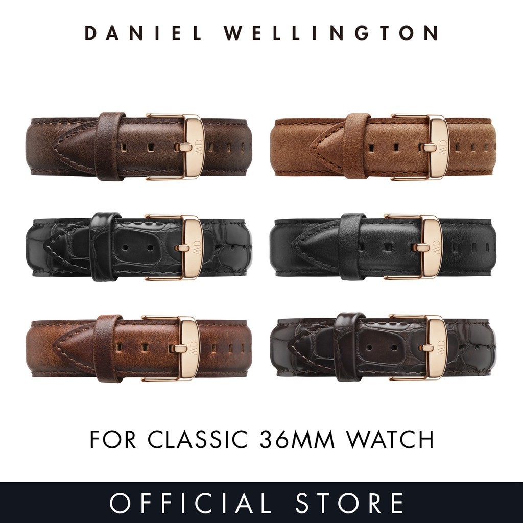 For Classic 36mm - Daniel Wellington Classic Strap 18mm Leather - Leather watch band - For men and women - DW official