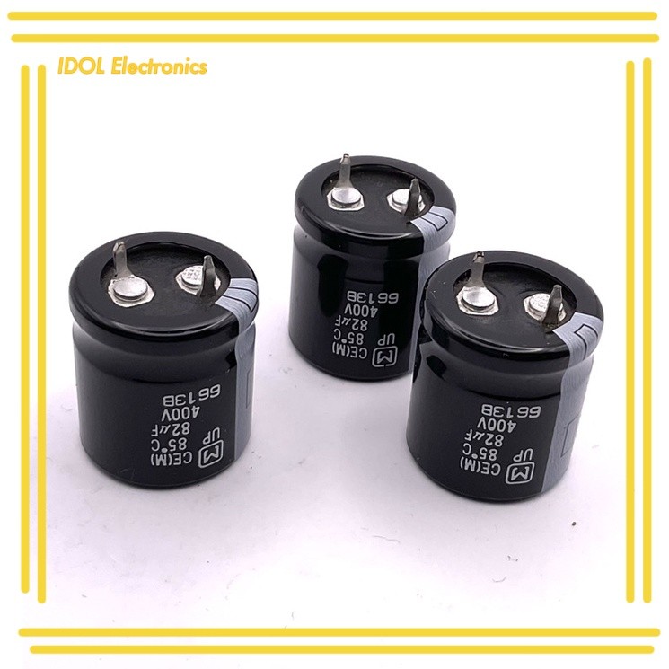 ราคาถูก! คาปาซิเตอร์ตัวเก็บประจุ  C82uf400V  85องศา   ไซด์23x25มิน จาก กทม