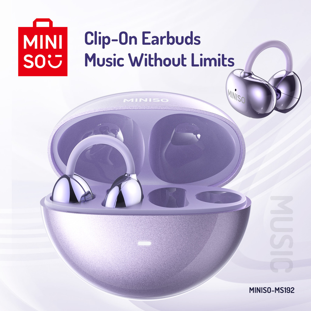 MINISO MS192 หูฟังแบบเปิด หูฟังแบบหนีบ หูฟังบลูทูธ TWS หูฟังกีฬา หูฟังไร้สายบลูทูธ 5.4 หูฟังแปล หูฟังเบาสบาย หูฟังดีไซน์รูปตัว C กันน้ำระดับ IPX5