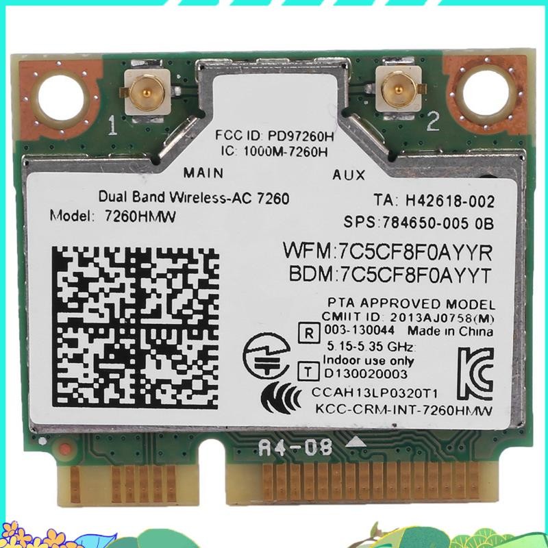 อะแดปเตอร์ไร้สาย AC1200 Dual Band สําหรับ 7260 7260HMW AC MINI PCI-E การ์ด 2.4G/5G Wifi + บลูทูธ 4.0