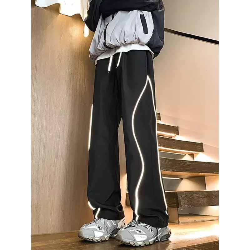 Striped Slacks Mens Quick-Drying Straight Pants Cargo Assault Pants Women