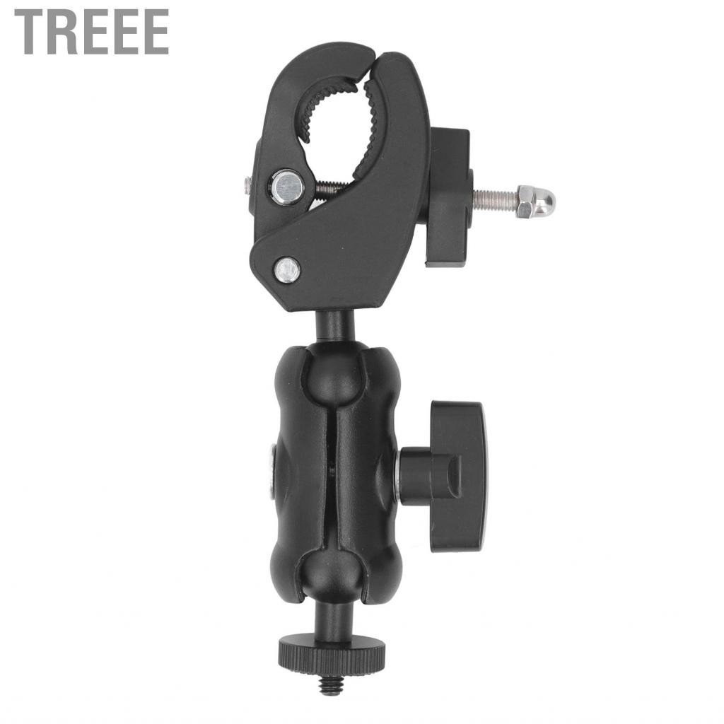 Treee Bike Camera Clamp  Mount Dual Ball Head Design 360° Rotating for Cycling Recording