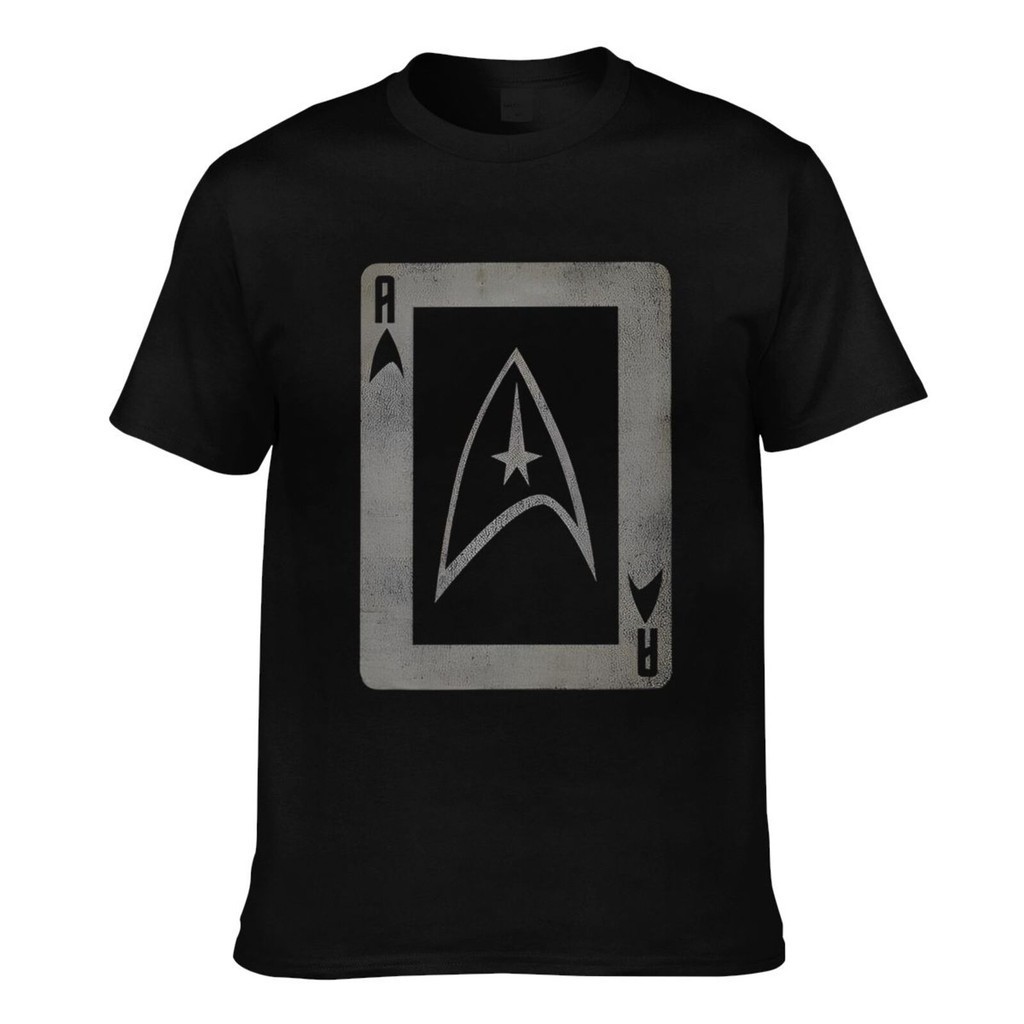 Star Trek Fleet Emblem การ ์ ดเกมทีวียอดนิยมที ่ กําหนดเองเสื ้ อยืด Man