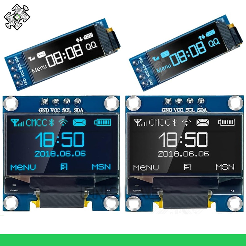 ENGLAB★ OLED i2C มีทั้งแบบ 0.91 0.96 และ 1.30 นิ้ว และ มีทั้งสีฟ้ากับสีเหลืองให้เลือก, OLED Arduino