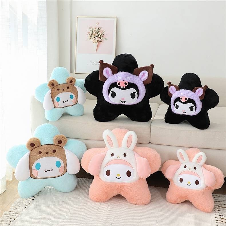Cartoon My Melody Clow M Automotive Headrest Car Pillow Neck Pillow Car Interior Decoration Five-Pointed Star Pillow for Girls Cute Kuromi car decoration bPai