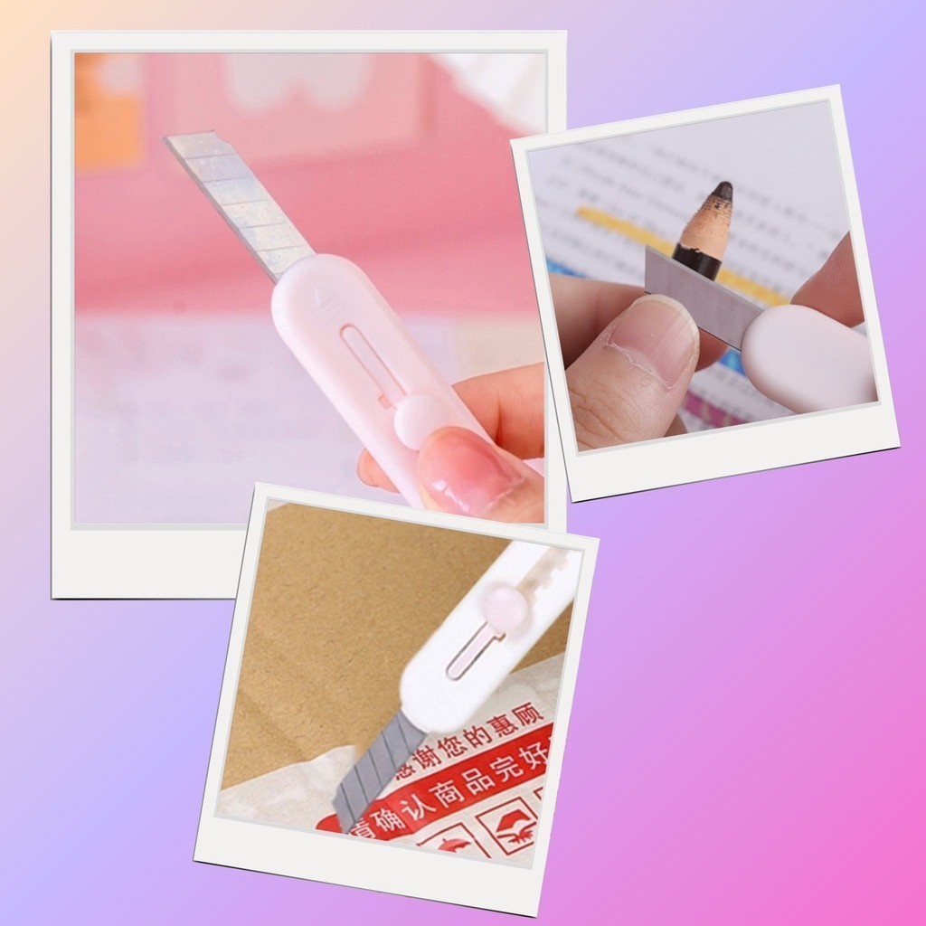 🌷 คัดเตอร์ มือแมว มีดคัดเตอร์ จิ๋ว มินิ ใบมีด คม ตัดกระดาษ พกพา อเนกประสงค์ วัดุพรีเมี่ยม 🌷 - รูปที่ 5