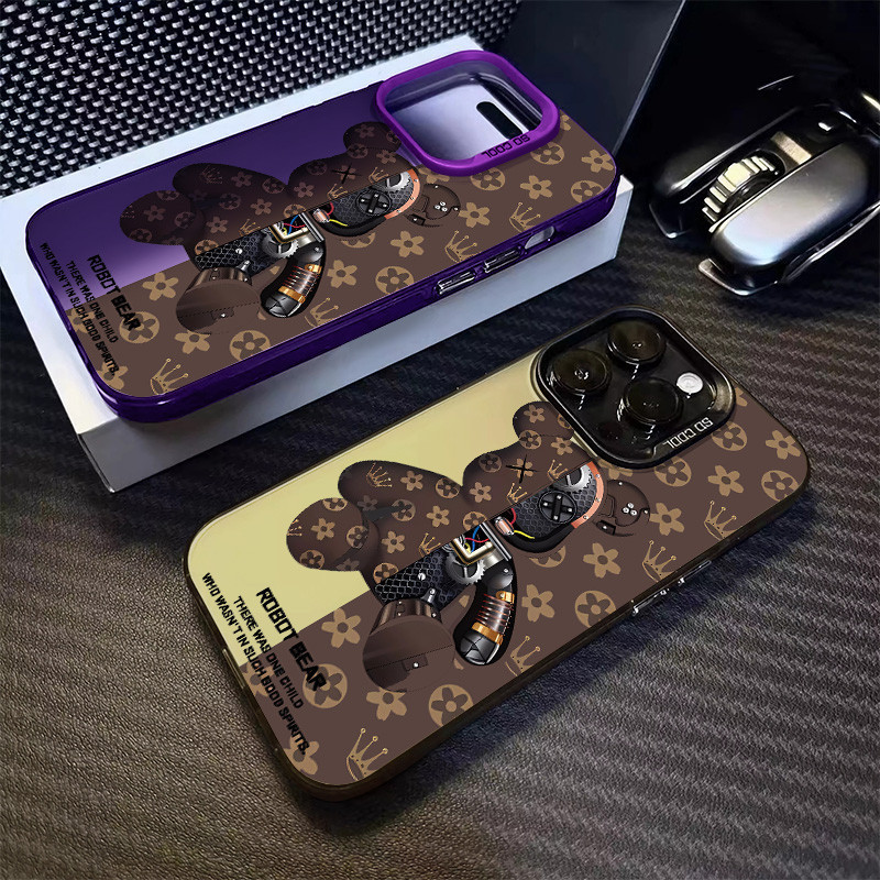 เคสโทรศัพท์มือถือ ขอบนิ่ม ลายมงกุฎหมี Violent สําหรับ IPhone 15 11 14 12 13 Pro Max X XR XS Max 7 8 Plus Se2020